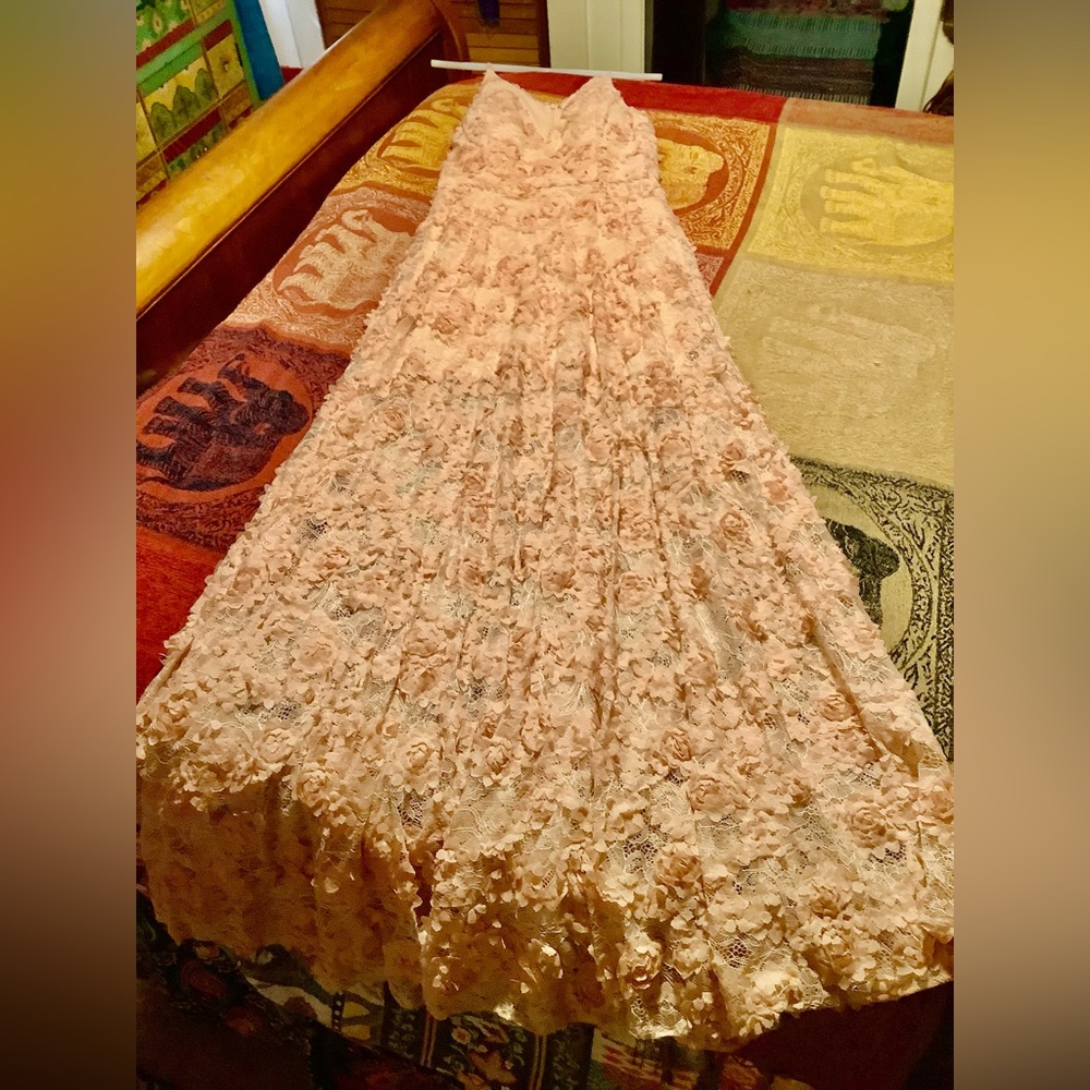 “Xscape by David’s Bridal” Dusty Rose Lace Dress